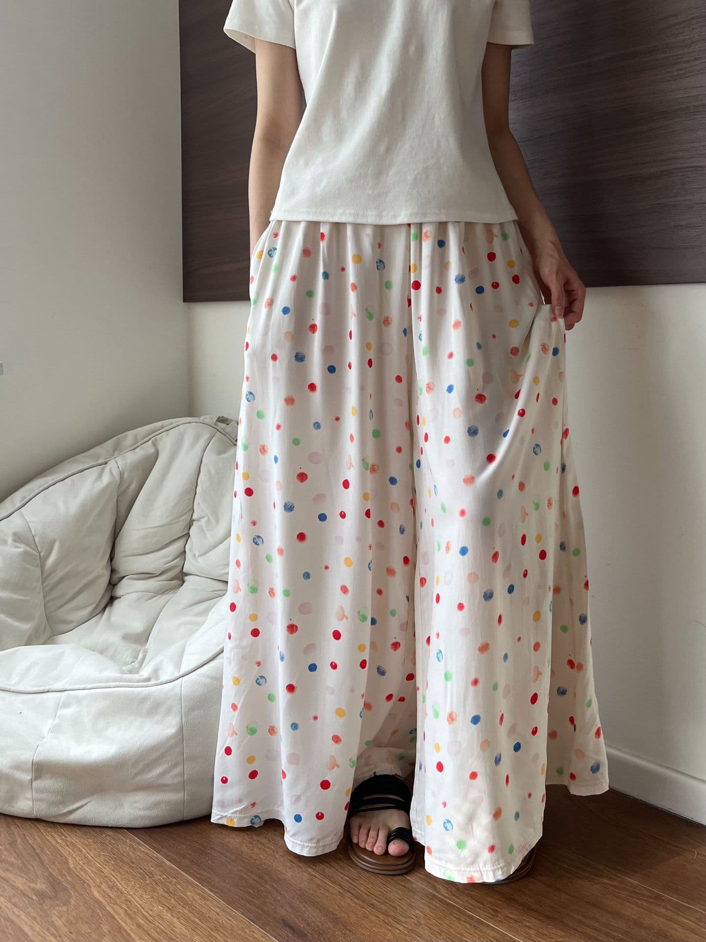 柄 パンツ 花園の舞 ワイドパンツ