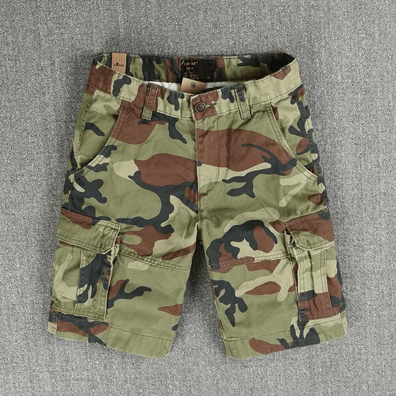 柄 パンツ 軍用スタイル カーゴハーフパンツ