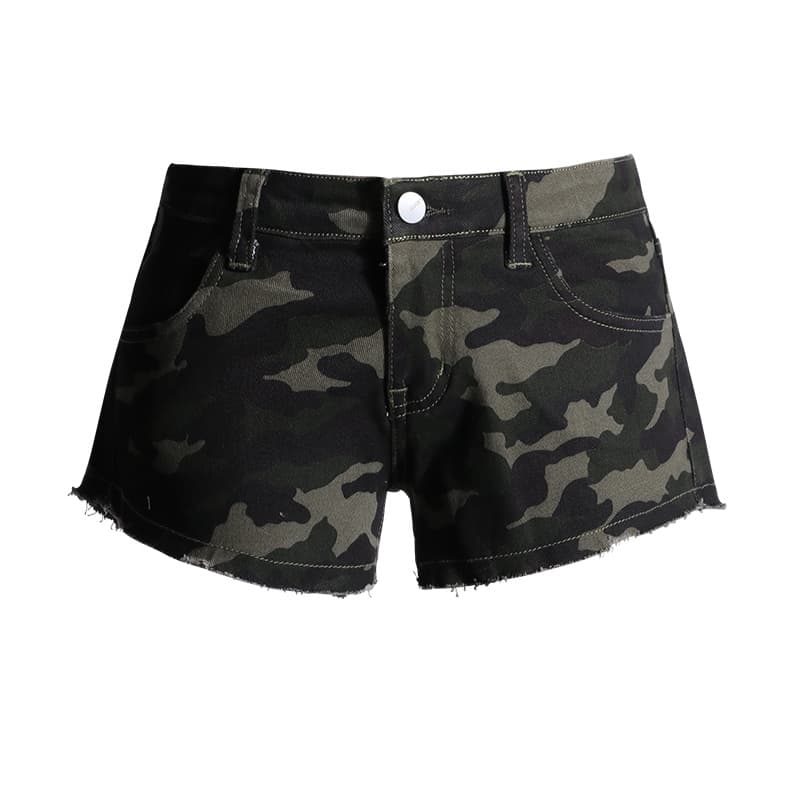 柄 パンツ 夏向け迷彩カジュアルショートパンツ