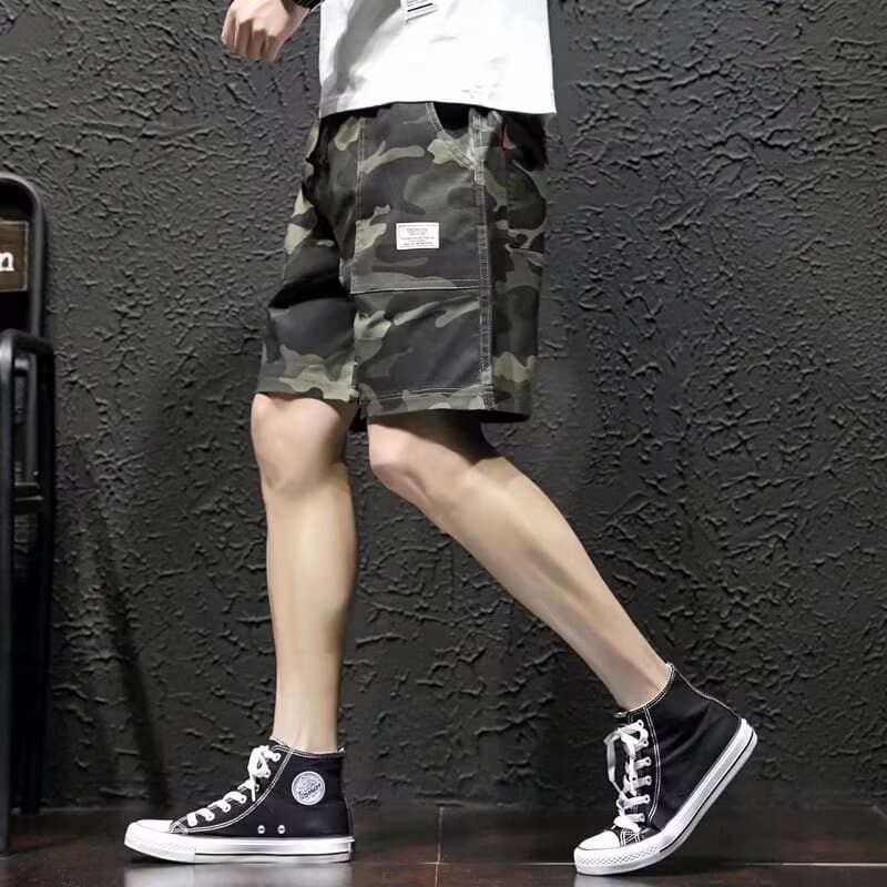 柄 パンツ カジュアル ミリタリー ハーフパンツ