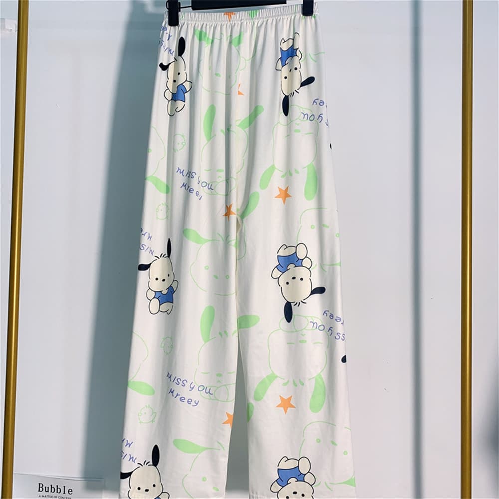 柄 パンツ おやすみピクセルアート ルームパンツ