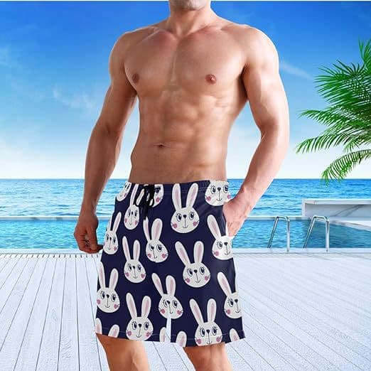 柄 パンツ 夏らしいヒョウ柄スイムパンツ