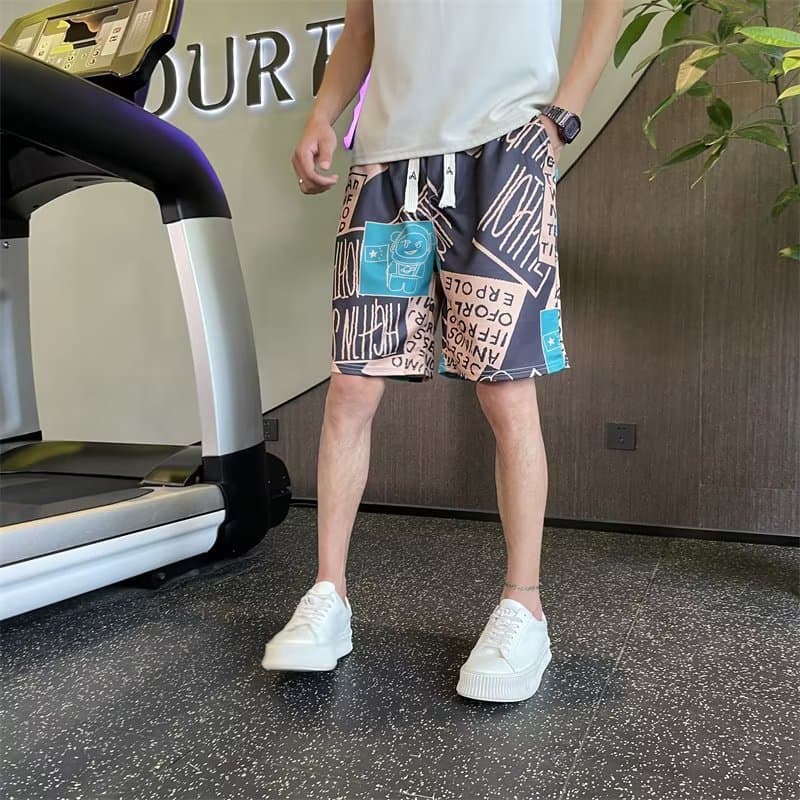 柄 パンツ 幾何学モダン ショートパンツ