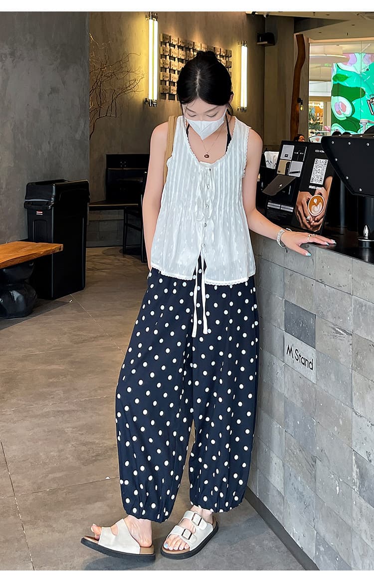 柄 パンツ レトロ水玉バルーンパンツ