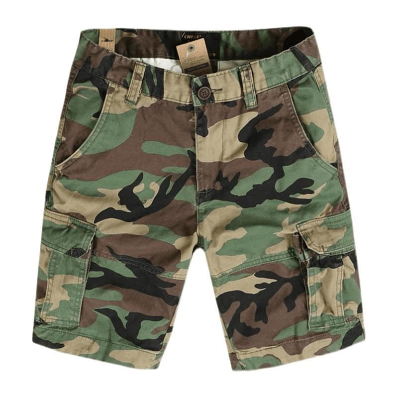 柄 パンツ 軍用スタイル カーゴハーフパンツ