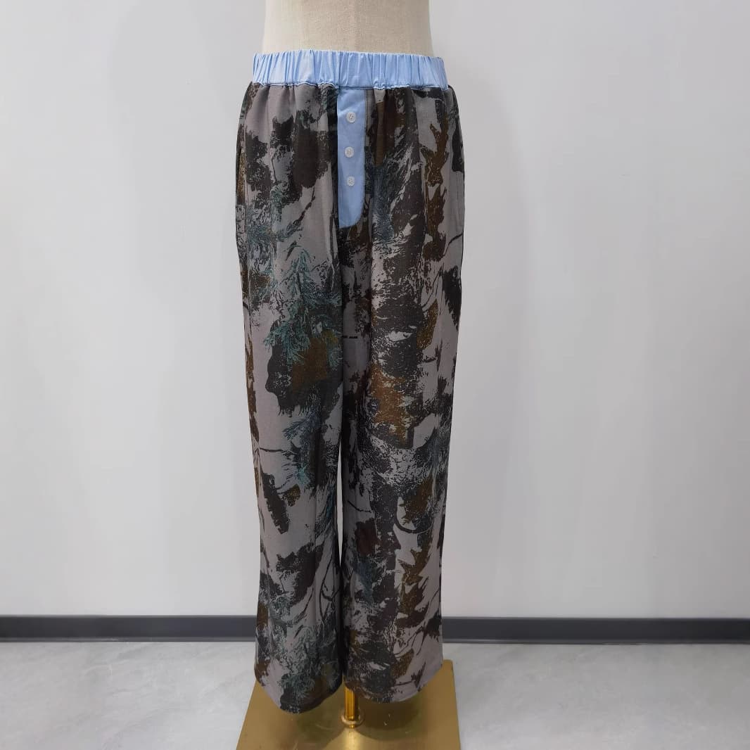 柄 パンツ 癒しの秋景色 迷彩柄パンツ