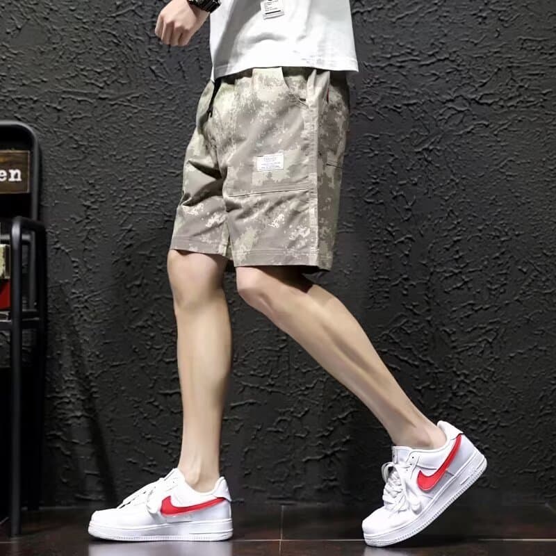 柄 パンツ カジュアル ミリタリー ハーフパンツ
